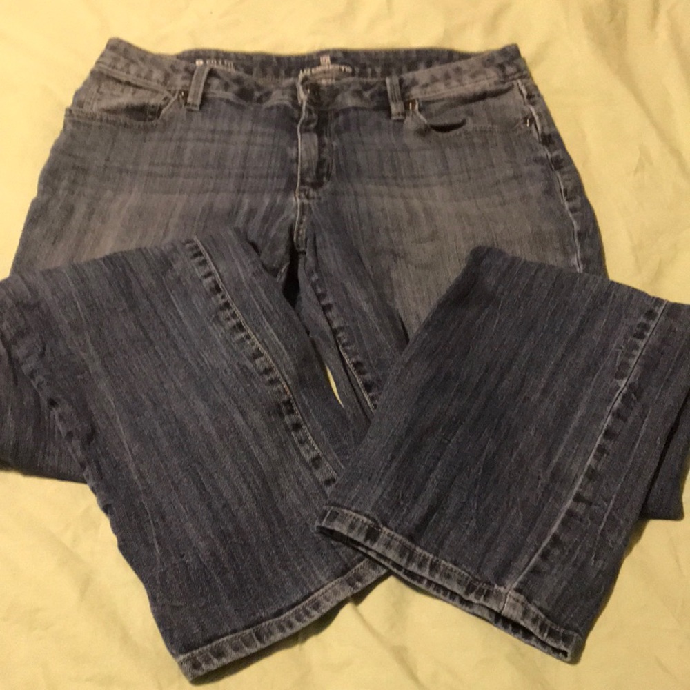 Liz Claiborne City Fit Straight Leg Jeans Sz 8